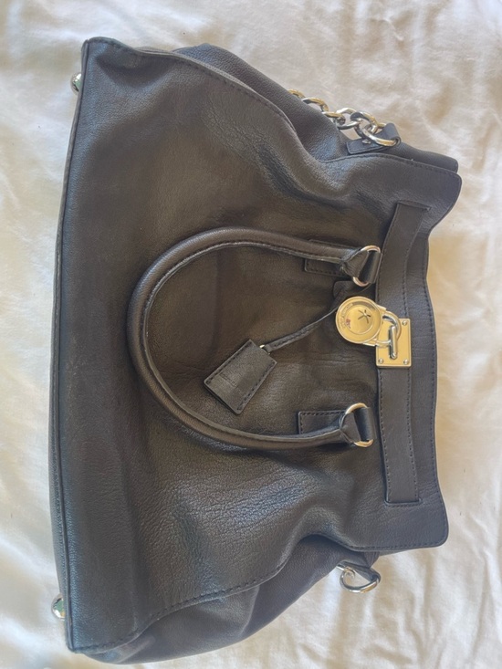 Michael Kors Handbags - Michael Kors Black Leather Hamilton Satchel Tote Bag
